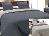 Narzuty - Euromat Dwustronna Narzuta Vigo II Ciemno Szara-Srebrna 10- Bez Poszewek 13949 - miniaturka - grafika 1