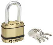 Kłódki - Master Lock kłódka powłoka ochronna do użytku na zewnątrz wykonana z cynku z mosiądzu, nierdzewny, 45 MM  pasek o dużej pojemności M1BEURDLF - miniaturka - grafika 1