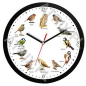 Zegary - Atrix Zegar z głosami ptaków plastik czarny #2 ATE2013PK3 - miniaturka - grafika 1
