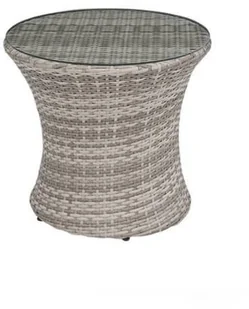 Beliani Zestaw mebli balkonowych rattanowy szary CAPRI - Fotele i krzesła ogrodowe - miniaturka - grafika 6