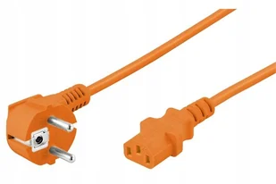 Pro Pro Power cable C13 1x90° - Orange - 2m 4040849952883 - Kable komputerowe i do monitorów - miniaturka - grafika 3