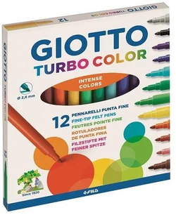 Giotto Flamastry Turbo Color 12 sztuk Fila - Przybory szkolne - miniaturka - grafika 4