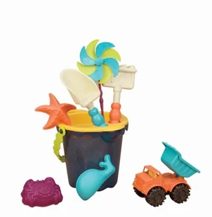 B.Toys zabawki do piaskownicy średnie z akcesoriami do piasku $134 niebieskie BX1330 - Zabawki do piasku - miniaturka - grafika 3