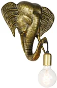 Lampy ścienne - QAZQA Vintage kinkiet złoty - Słoń - miniaturka - grafika 1