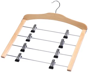 Uchwyt na spódnice ubrania 4 wieszaki ZELLER 17118 - Wieszaki do szafy - miniaturka - grafika 2