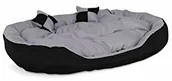 Legowiska dla psów - dibea legowisko dla psa  poduszka dla psa  sofa dla psa zmywalna z dwustronną poduszką (rozmiar i kolor do wyboru), czarny/szary - miniaturka - grafika 1