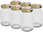 Pojemniki kuchenne - Biowin Słoje do przetworów z zakrętkami 0,9L - miniaturka - grafika 1