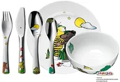 Sztućce dla dzieci - WMF Knuddel sztućce dla dzieci, zestaw 4-częściowy, wielokolorowa, 6-cz. 1294109964 - miniaturka - grafika 1