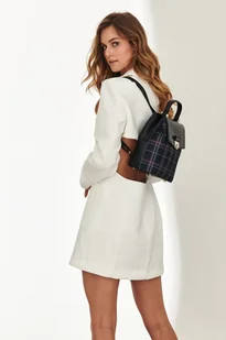 David Jones Plecak damski z frontem w kratę zamykany klapką, eko skóra - Plecaki - miniaturka - grafika 5