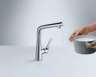 Hansgrohe Metris Select inox 14883800 - Baterie kuchenne - miniaturka - grafika 3