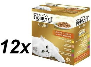 Purina Gourmet Karma Dla Kota Gold Z Warzywami 12X (8 X 85G), Gwarancja Terminu Lub 50 Zł!,  Gratis, Bezpłatny Odbiór: Warszawa, Wrocław, Katowice, Kraków! - Mokra karma dla kotów - miniaturka - grafika 2