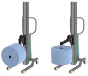 Wózki magazynowe - 242 Wózek manipulacyjny elektryczny do przenoszenia rolek udźwig 150 kg uwysokość podnoszenia 1500 mm) 24279822 24279822 - miniaturka - grafika 1