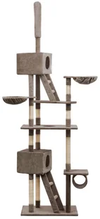 vidaXL Drapak dla kota z sizalowymi słupkami, 230-260 cm, szary - Drapaki dla kotów - miniaturka - grafika 4