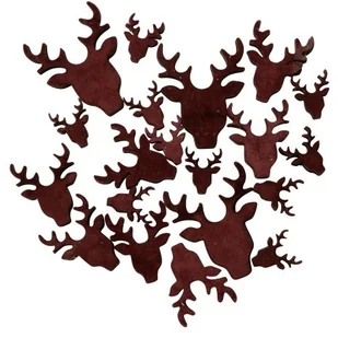 Altom Ozdoby Świąteczne Drewniane Z Welurowym Frontem Wiszące Renifer Bordowa 20 Szt - Ozdoby bożonarodzeniowe - miniaturka - grafika 2