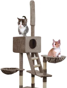 vidaXL Drapak dla kota z sizalowymi słupkami, 230-260 cm, szary - Drapaki dla kotów - miniaturka - grafika 3