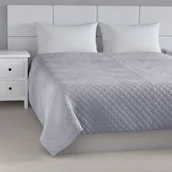 Narzuty - Dekoria Narzuta pikowana w romby srebrzysty szary szer.260 × dł.210 cm Velvet 1235-704-24 - miniaturka - grafika 1