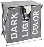 Kosze na bieliznę - Wenko torba na pranie Trio Top kosz na pranie pojemność 118 L, poliester, szare, 38 x 57 x 57 cm 62092100 - miniaturka - grafika 1