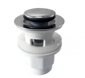 Korki do umywalek - Sea Horse SEA-HORSE Korek klik-klak mały do umywalki z przelewem chrom tworzywo ABS - miniaturka - grafika 1