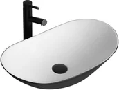 Umywalki - Rea Umywalka nablatowa Royal Black White U6600 - miniaturka - grafika 1