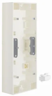 Hager Polo Sp. z o. o. / Berker BERKER B.KWADRAT PUSZKA NATYNKOWA POTRÓJNA ŚNIEŻ - Klawisze i ramki - miniaturka - grafika 2