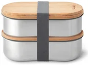 Lunch boxy - Black+Blum Stalowy pojemnik na żywność Bento Box almond / grey BAM-BT-L016 - miniaturka - grafika 1