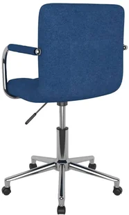 Fotel biurowy, krzesło biurowe vidaXL Obrotowe krzesło biurowe, niebieskie, tapicerowane tkaniną 334795 - Fotele i krzesła biurowe - miniaturka - grafika 5