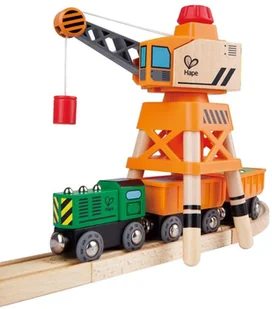 Edugro Hape Zabawkowy dźwig-żuraw, duży, E3715 - Samochody i pojazdy dla dzieci - miniaturka - grafika 2