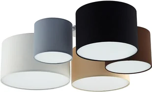 Lindby Laurenz lampa sufitowa, 5-pkt. 90cm brązowa - Lampy sufitowe - miniaturka - grafika 2