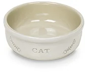 Miski dla psów - Nobby koty ceramiczna misa,  13,5 cm, biało-beżowy - miniaturka - grafika 1