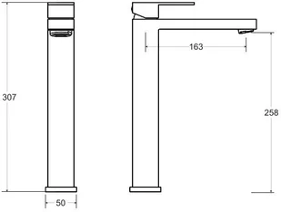 BESCO Bateria umywalkowa wysoka Modern/Varium Czarny mat - Baterie umywalkowe - miniaturka - grafika 3