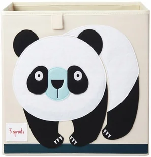 3Sprouts Pudełko na Zabawki Panda Black - Pojemniki na zabawki - miniaturka - grafika 2