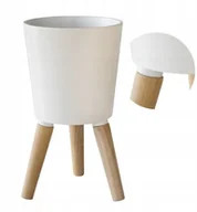 Donice - Donica ceramiczna biała na nogach - miniaturka - grafika 1