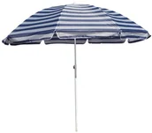 Parasole ogrodowe - Happy Green Parasol Plażowy 230 cm zielono-niebieski Biały/Niebieski - miniaturka - grafika 1