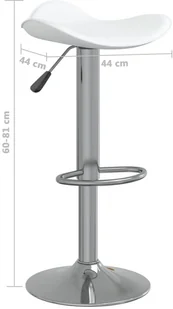 vidaXL Lumarko Stołek barowy, biały, chromowana stal i sztuczna skóra 335079 - Taborety i hokery - miniaturka - grafika 9
