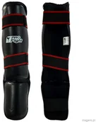 Ochraniacze do sportów walki - Ochraniacz na goleń stopę Step 1038 Profight PU czarny O1551 - miniaturka - grafika 1