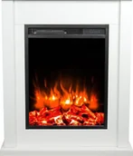 Kominki elektryczne - Aflamo Kominek elektryczny LED wolnostojący Poker biały 790 - miniaturka - grafika 1