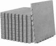 Maty do ćwiczeń - ProsourceFit ProsourceFit Bardzo gruba mata do ćwiczeń puzzli 3/4 cala, pianka EVA płytki blokujące dla ochronnych, wyściełana podłoga treningowa dla sprzętu domowego i siłowni, szara 4-pak - miniaturka - grafika 1