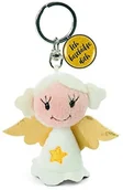 Breloki - NICI NICI 47528 brelok do kluczy gwiazda, 7 cm chroni Cię talizman, smycz na klucze, pęk kluczy i łańcuszek na klucze zawieszka z aniołem stróżem, biała/złota 47528 - miniaturka - grafika 1