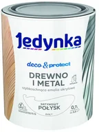 Farby zewnętrzne - Jedynka D&p- farba, satynowa, biała, 0.7l - miniaturka - grafika 1