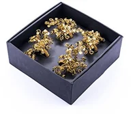 Akcesoria do wc - Legendarte legendarte legendhome allacciatovagliolo biżuteria zestaw 4 sztuki, metal/szkło/PCW, złota, 19 x 19 x 7 cm LH-014 - miniaturka - grafika 1