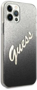 Guess Glitter Gradient Script Etui na iPhone 12 / iPhone 12 Pro czarny GUHCP12MPCUGLSBK - Etui i futerały do telefonów - miniaturka - grafika 14