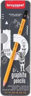 Zestaw ołówków, 6 sztuk, Bruynzeel - Kredki, ołówki, pastele i pisaki - miniaturka - grafika 2
