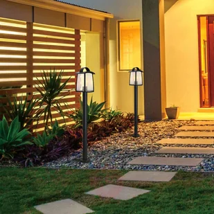 ECO-Light Piękny słupek ogrodowy Kelsey, dekoracyjne szybki - Lampy ogrodowe - miniaturka - grafika 2