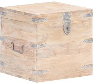 vidaXL Skrzynia, 40x40x40 cm, lite drewno akacjowe vidaXL - Pudła i pojemniki do przechowywania - miniaturka - grafika 21