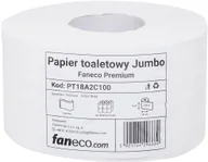 Papier toaletowy - Jumbo Faneco Papier toaletowy Faneco Premium 12 szt 2 warstwy 100 m średnica 18 cm biały celuloza PT18A2C100 - miniaturka - grafika 1