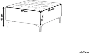Beliani Otomana tapicerowana violett ABERDEEN - Inne meble do salonu - miniaturka - grafika 4