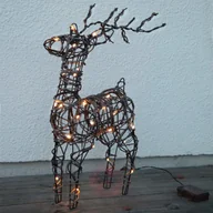 Oświetlenie świąteczne - Best Season Brązowy ratan - zewnętrzna dekoracja LED Deer - miniaturka - grafika 1