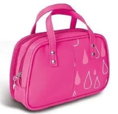 Pozostałe akcesoria fryzjerskie - Donegal Kosmetyczka różowa 4944 17x7x12cm - miniaturka - grafika 1