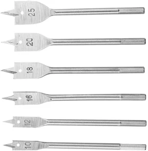 Top Tools Wiertła łopatkowe do drewna 10 - 25 mm 6 sztuk - Wiertła - miniaturka - grafika 2