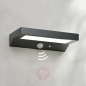 Lampy ogrodowe - Lampenwelt com Solarny kinkiet zewnętrzny LED Maresia, czujnik - miniaturka - grafika 1